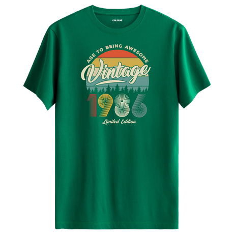 1986 Nostalgia Vintage T-Shirt - Retro 80s Style & Timeless Fashion