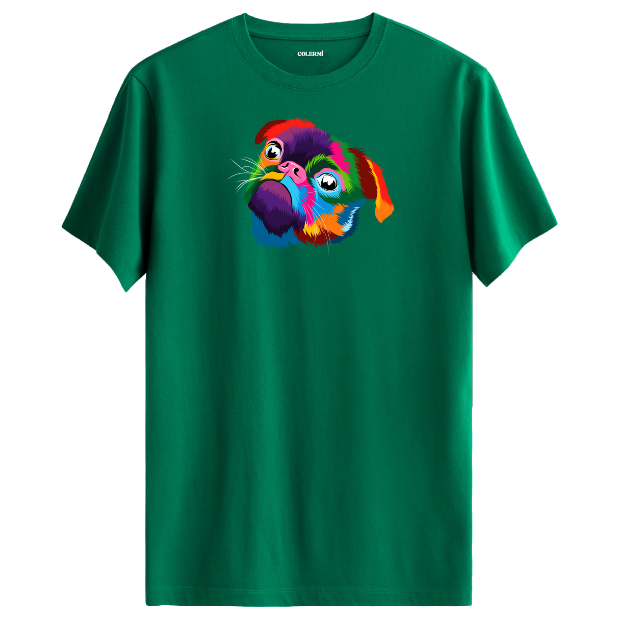 Sad Pug Tee – Vibrant Pop Art Dog Shirt