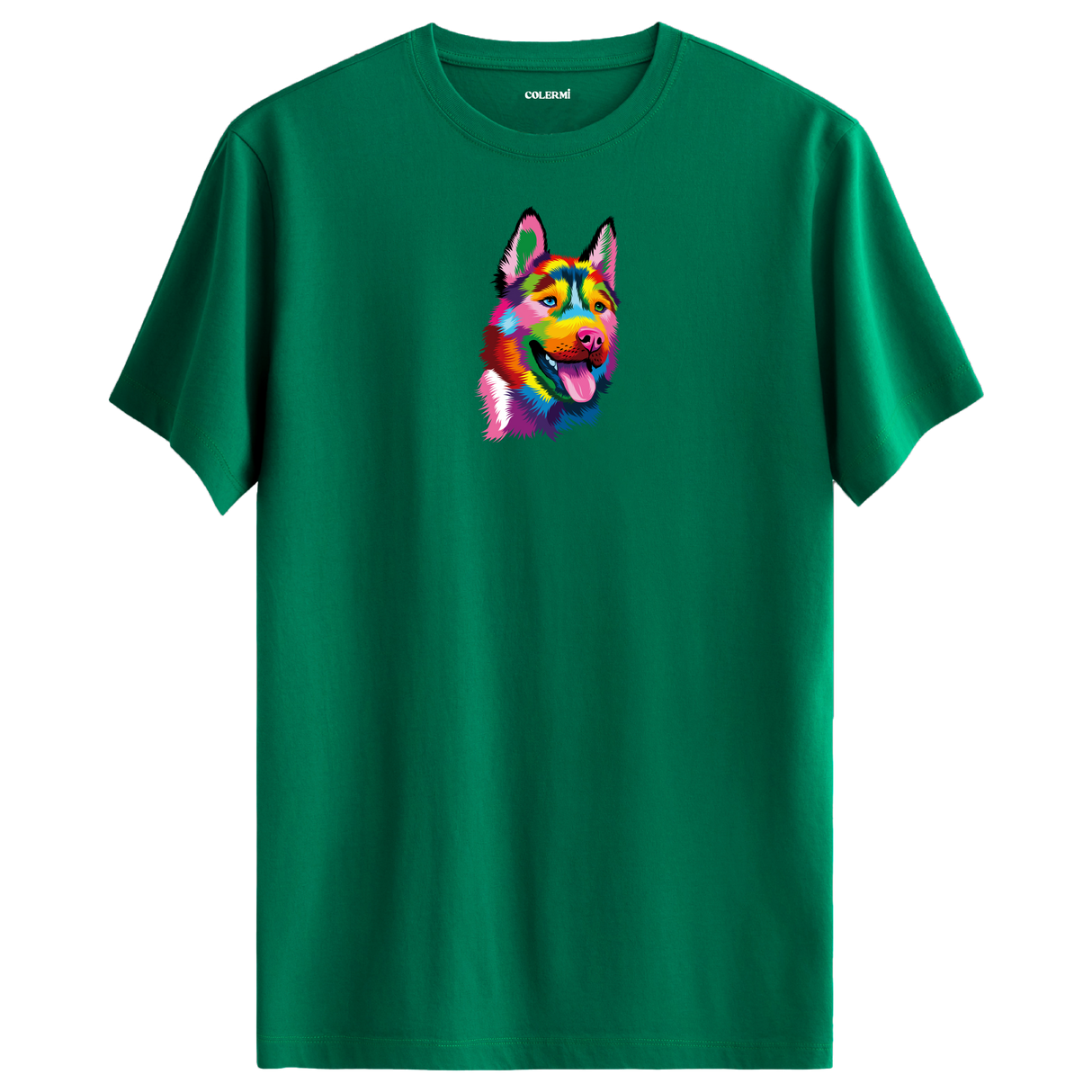 Colorful Husky Printed Unisex Tee