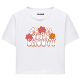 Colermi Retro Stay Groovy Crop Top Tişört