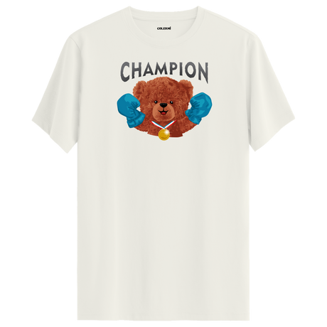 Champion Bear Graphic T-Shirt - Winning Spirit, Strength and Determination