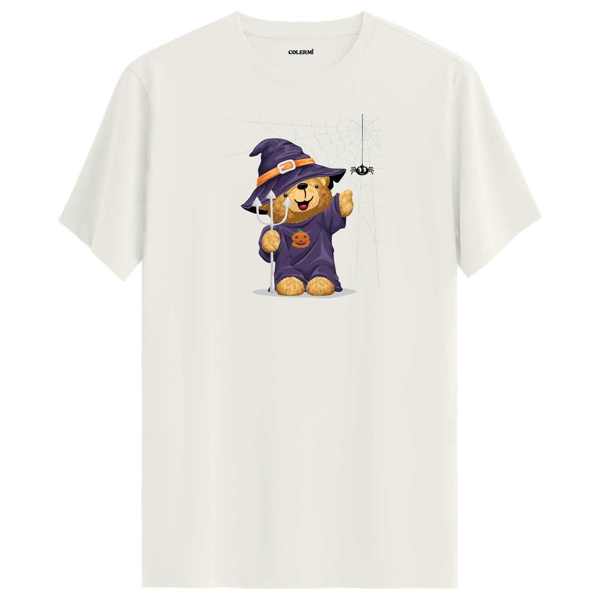 Witch Bear Graphic T-Shirt - Cute Halloween Design, Spooky Fun