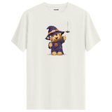 Witch Bear Graphic T-Shirt - Cute Halloween Design, Spooky Fun
