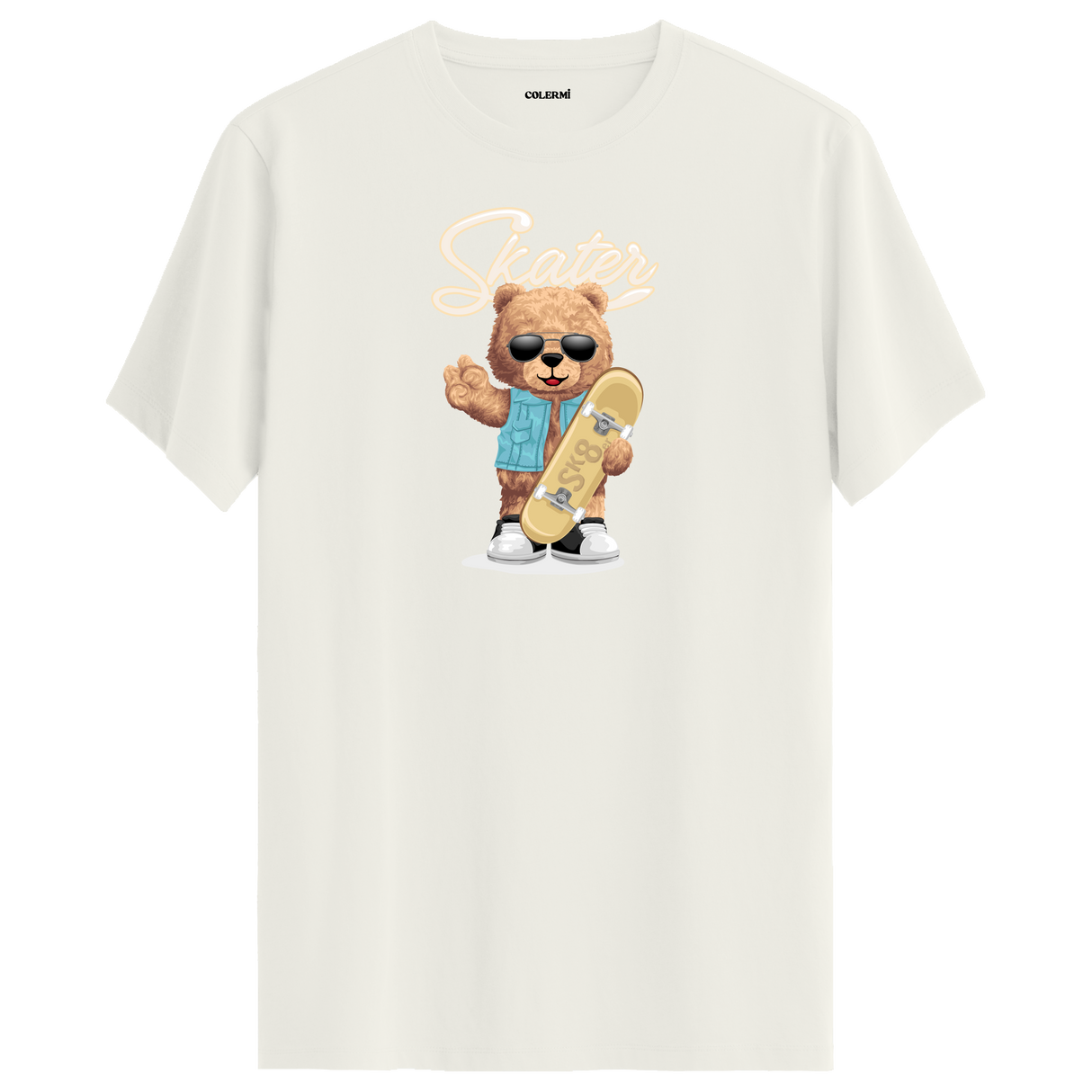 Skater Bear Graphic T-Shirt - Energetic Design, Urban Vibes
