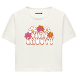 Colermi Retro Stay Groovy Crop Top Tişört