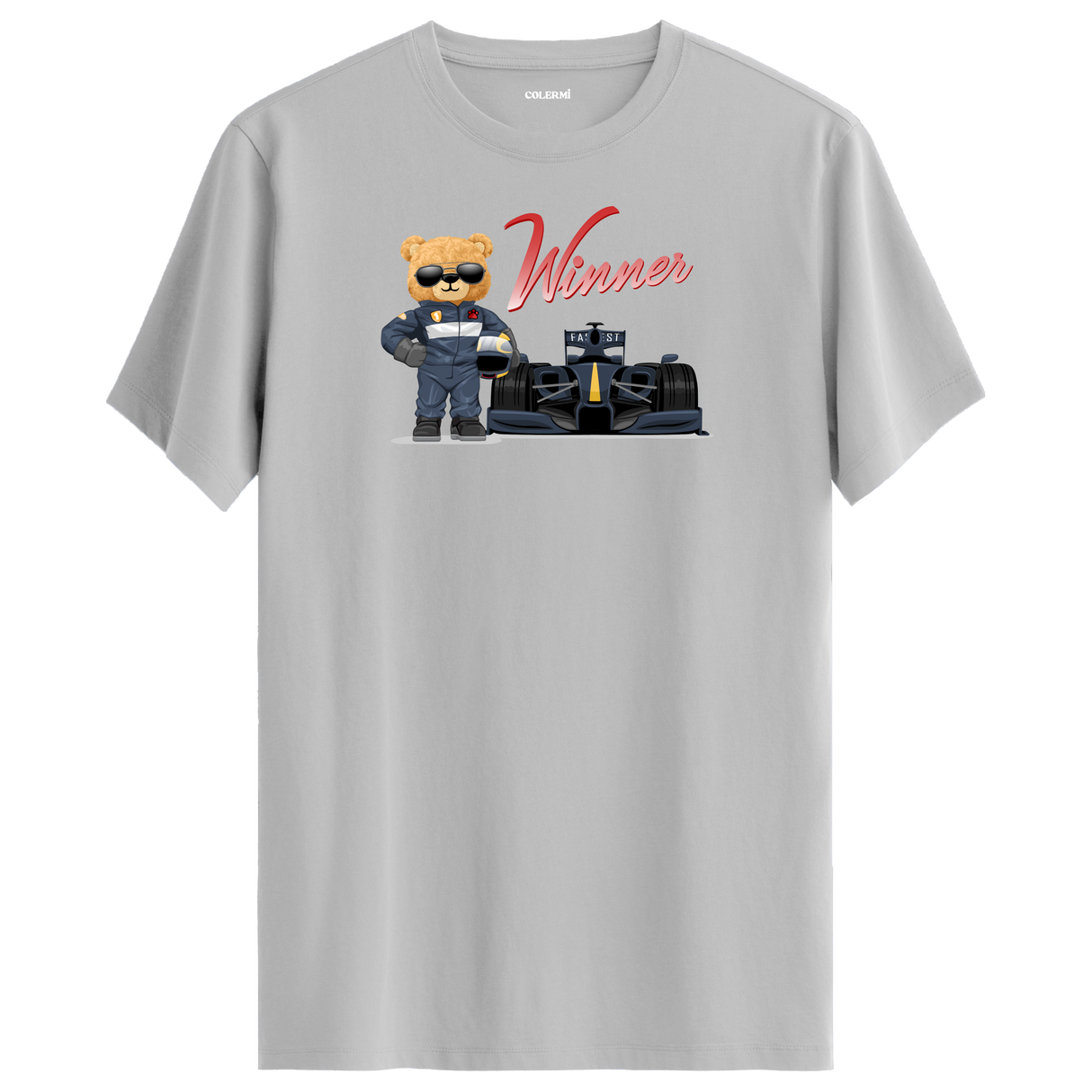 Winner Bear T-Shirt – Racing Champion Design for Adrenaline Seekers