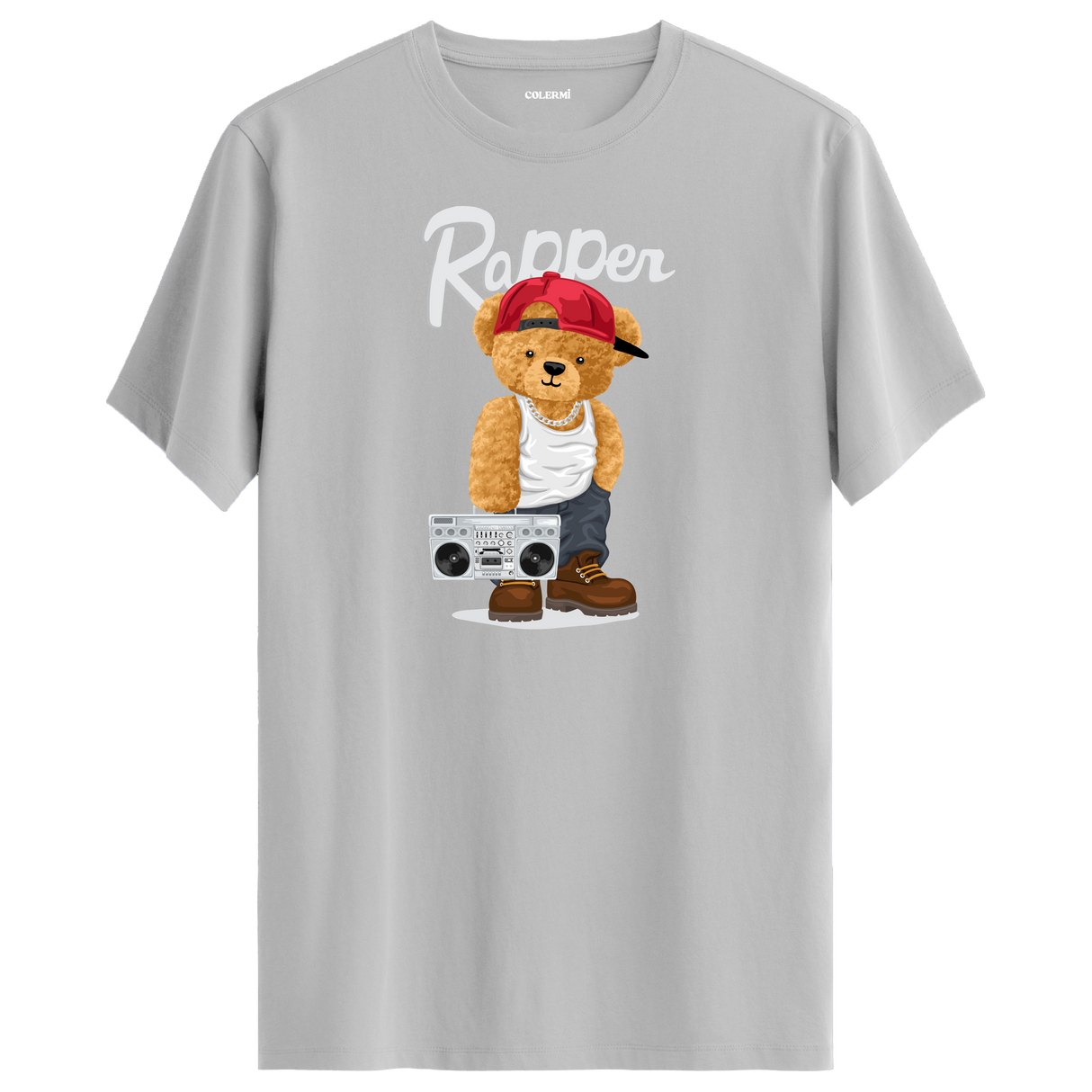 Rapper Bear T-Shirt – Hip-Hop Culture Design with Boombox and Street Style