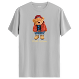 Hello Winter Bear T-Shirt – Cozy Winter Style with Cute Bear in Red Coat