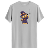 Witch Bear Graphic T-Shirt - Cute Halloween Design, Spooky Fun
