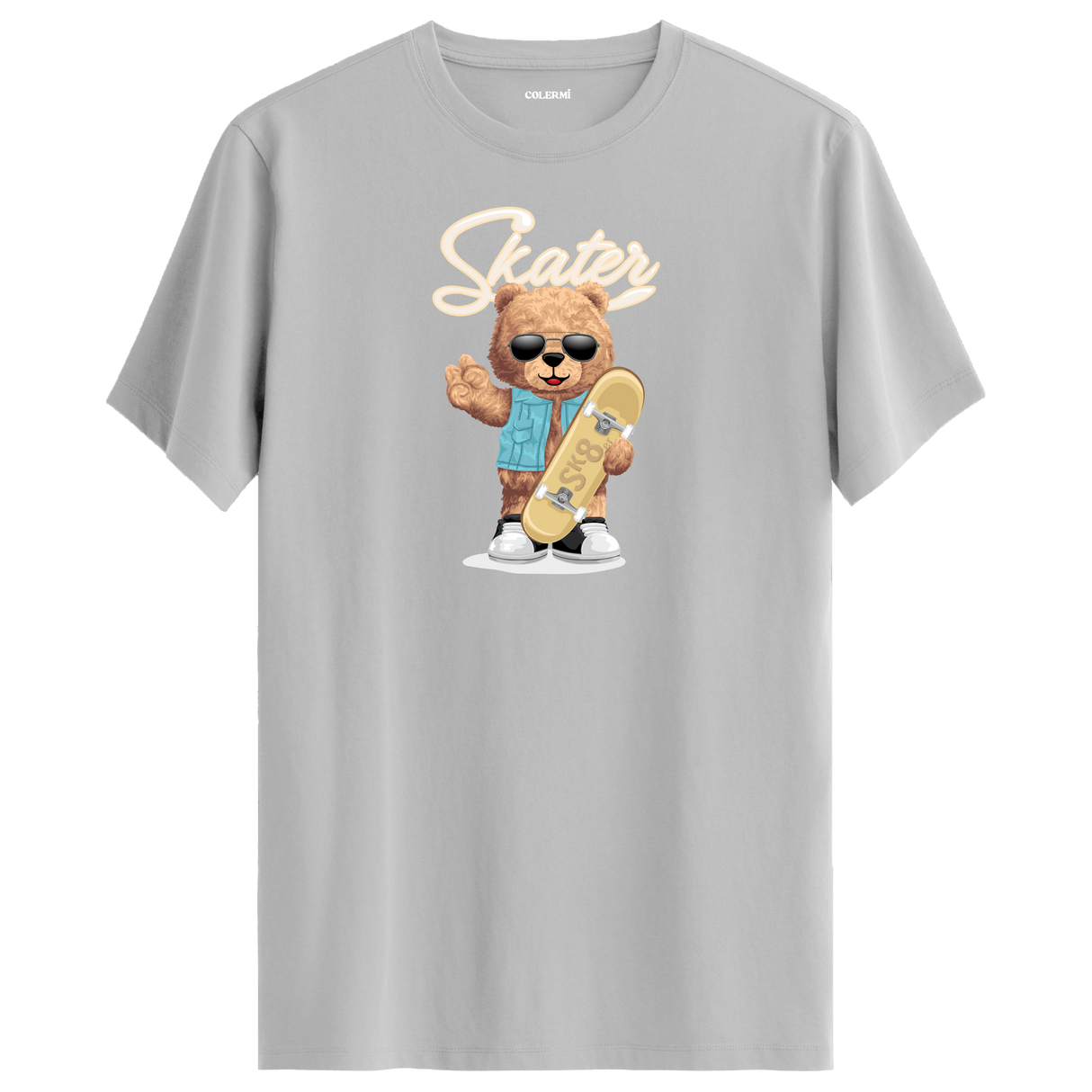 Skater Bear Graphic T-Shirt - Energetic Design, Urban Vibes