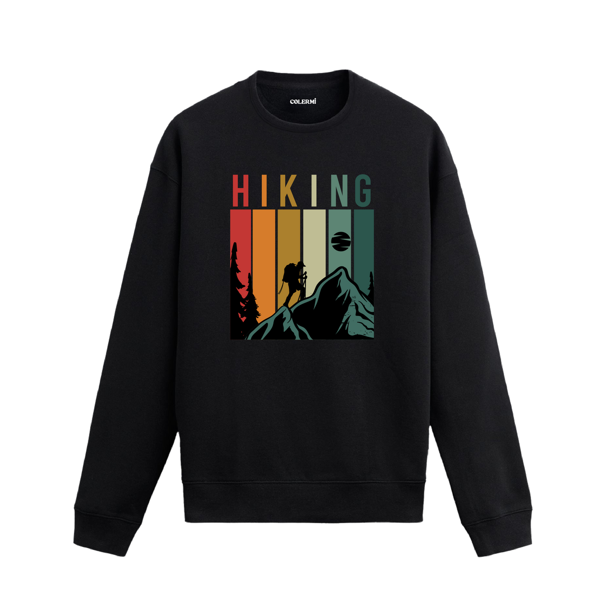 Hiking: Nature’s Silent Call Sweatshirt – Bold, Retro, and Adventurous Design