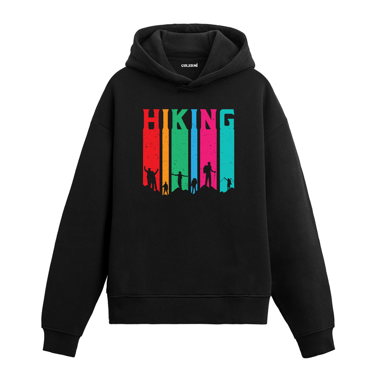 Hiking: Colorful Steps in Nature Graphic Hoodie