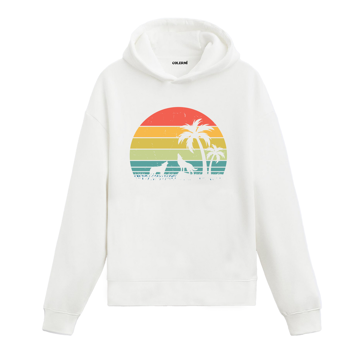 Howling at Sunset Graphic Hoodie