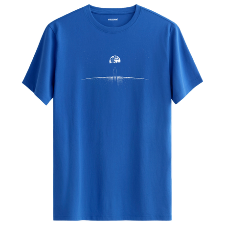 Lonely Traveler - Space-Themed Crew Neck T-Shirt