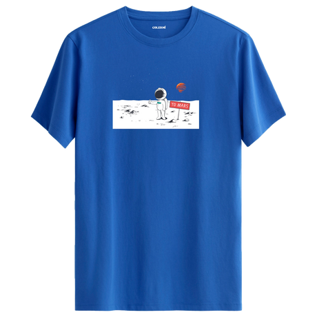 Journey to Mars - Space-Themed Crew Neck T-Shirt