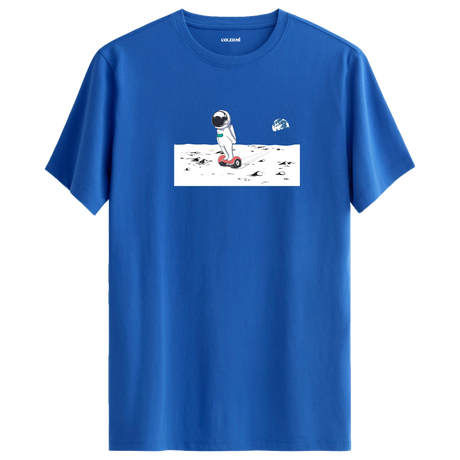 Moon Stroll - Space-Themed Crew Neck T-Shirt