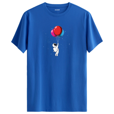 Balloon Explorer - Space-Themed Crew Neck T-Shirt