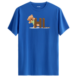 Cute Bear "Hi" Graphic Tee - Warm Greeting, Adorable Design