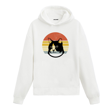 Retro Cat: The Design of Silent Elegance Graphic Hoodie