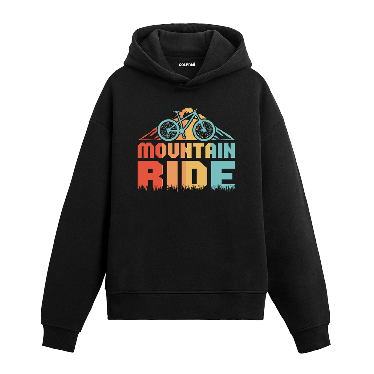 Retro Mountain Bike Passion Graphic Hoodie – Adventure, Freedom, and Bold Style