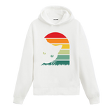 Retro Eyes: The Cat’s Warm Gaze Graphic Hoodie
