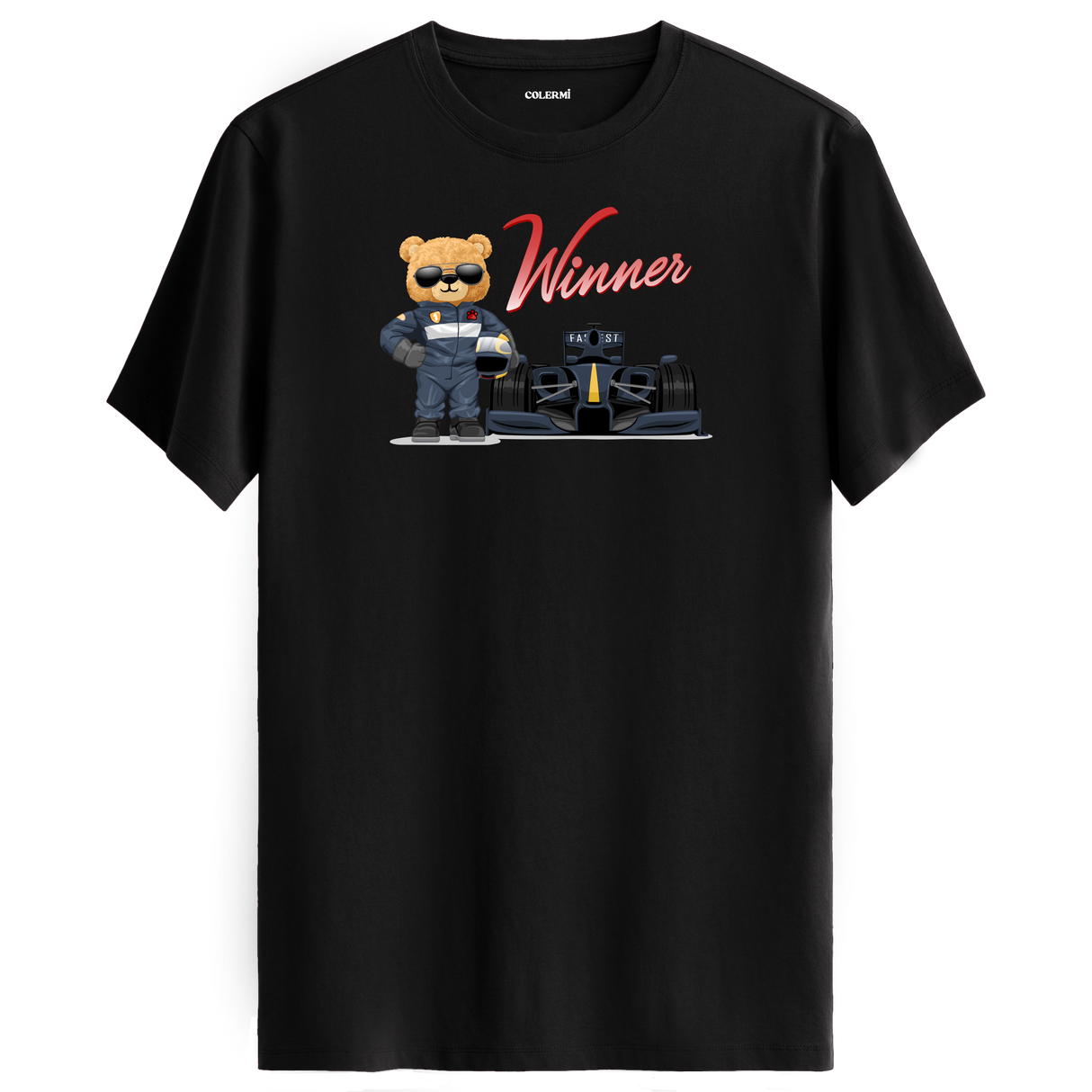 Winner Bear T-Shirt – Racing Champion Design for Adrenaline Seekers