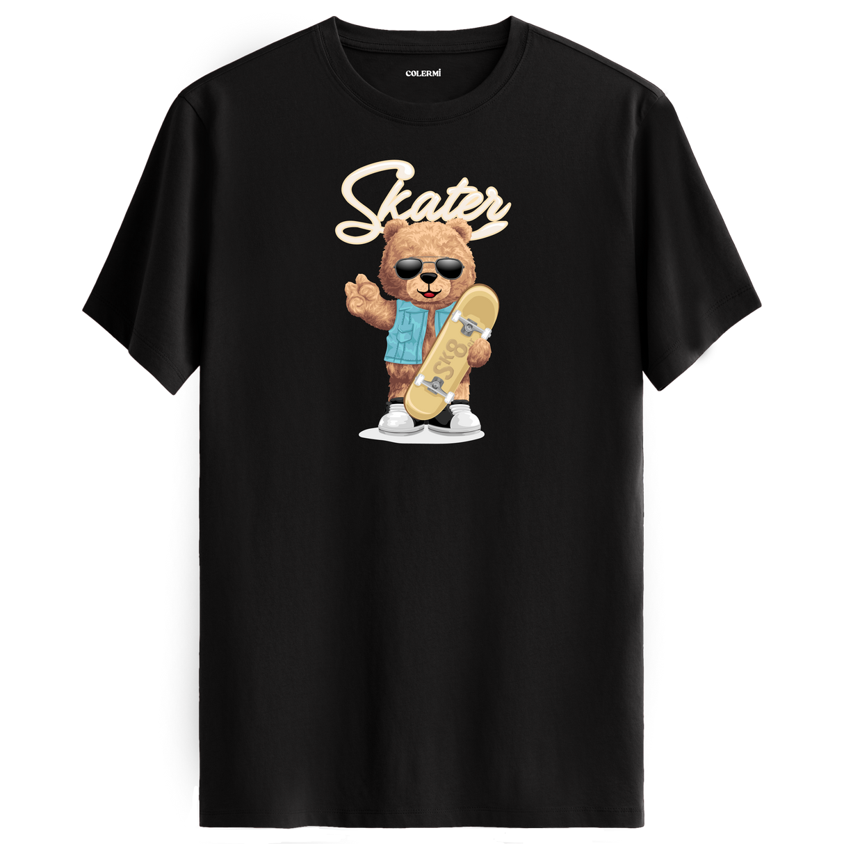 Skater Bear Graphic T-Shirt - Energetic Design, Urban Vibes