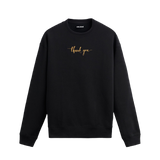 The Elegance of Gratitude Graphic Sweatshirt – Elegant Thank You, Bold Simplicity