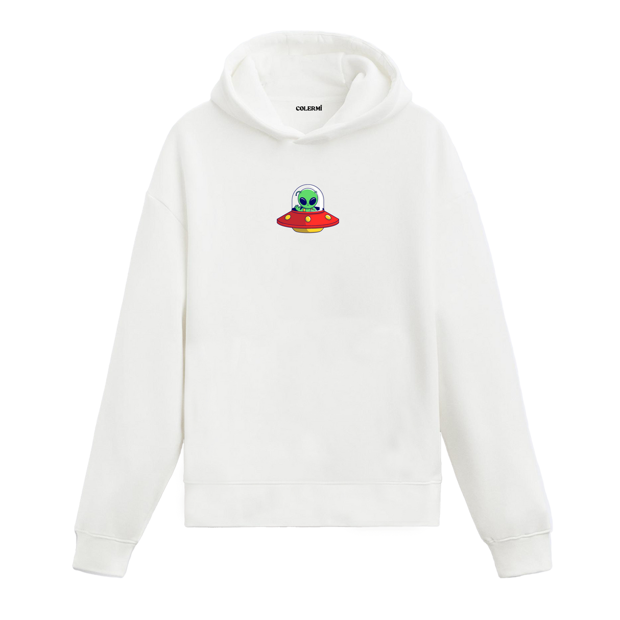 Cute Alien in a UFO Hoodie