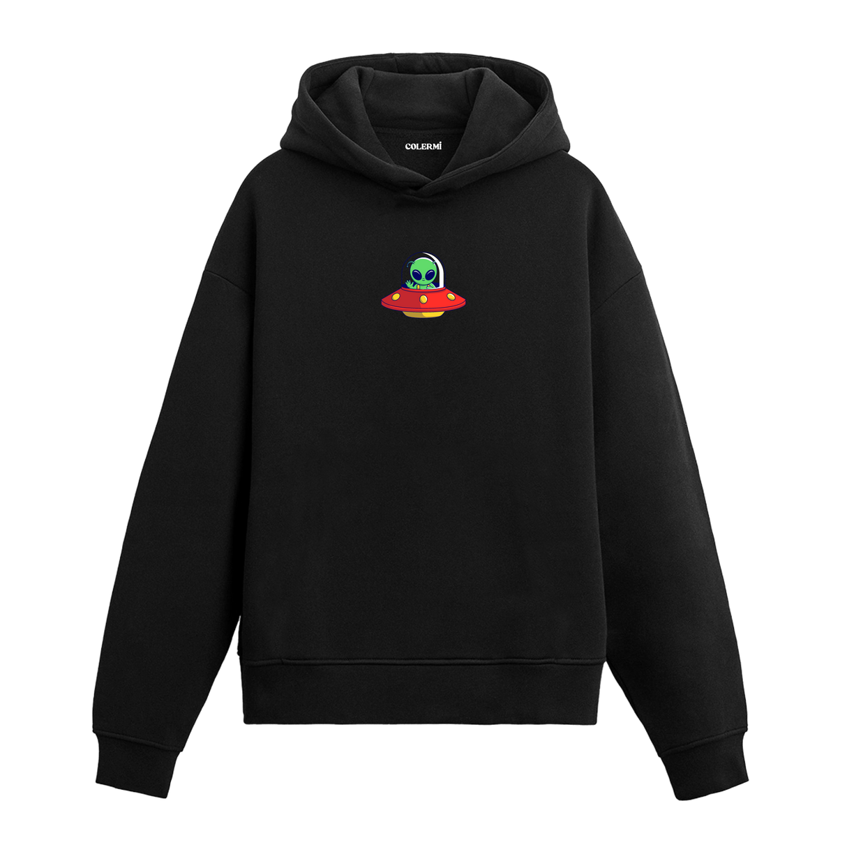 Cute Alien in a UFO Hoodie
