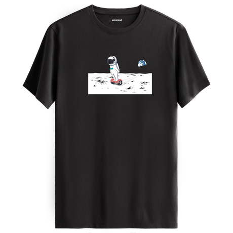 Moon Stroll - Space-Themed Crew Neck T-Shirt