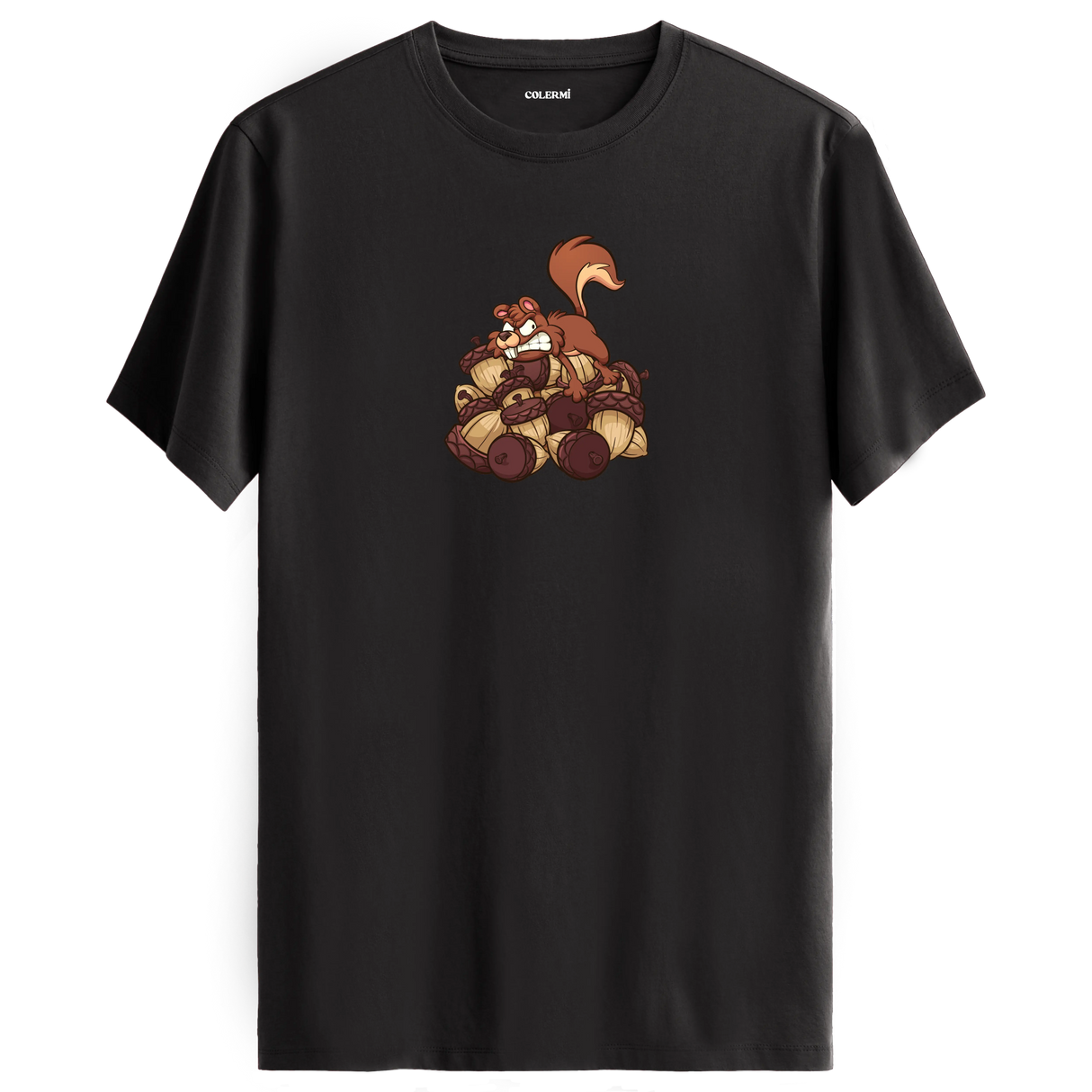 Nut Hoarder Squirrel Crew Neck T-Shirt