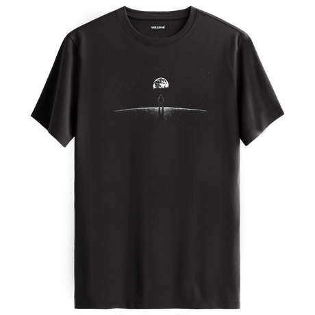 Lonely Traveler - Space-Themed Crew Neck T-Shirt