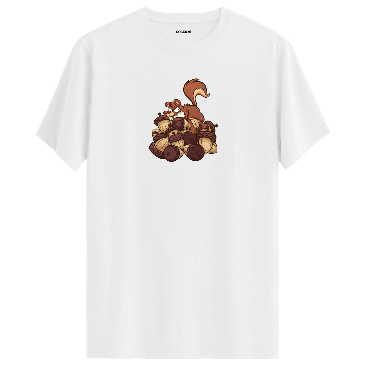 Nut Hoarder Squirrel Crew Neck T-Shirt