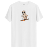 Skiing Alpaca Crew Neck T-Shirt