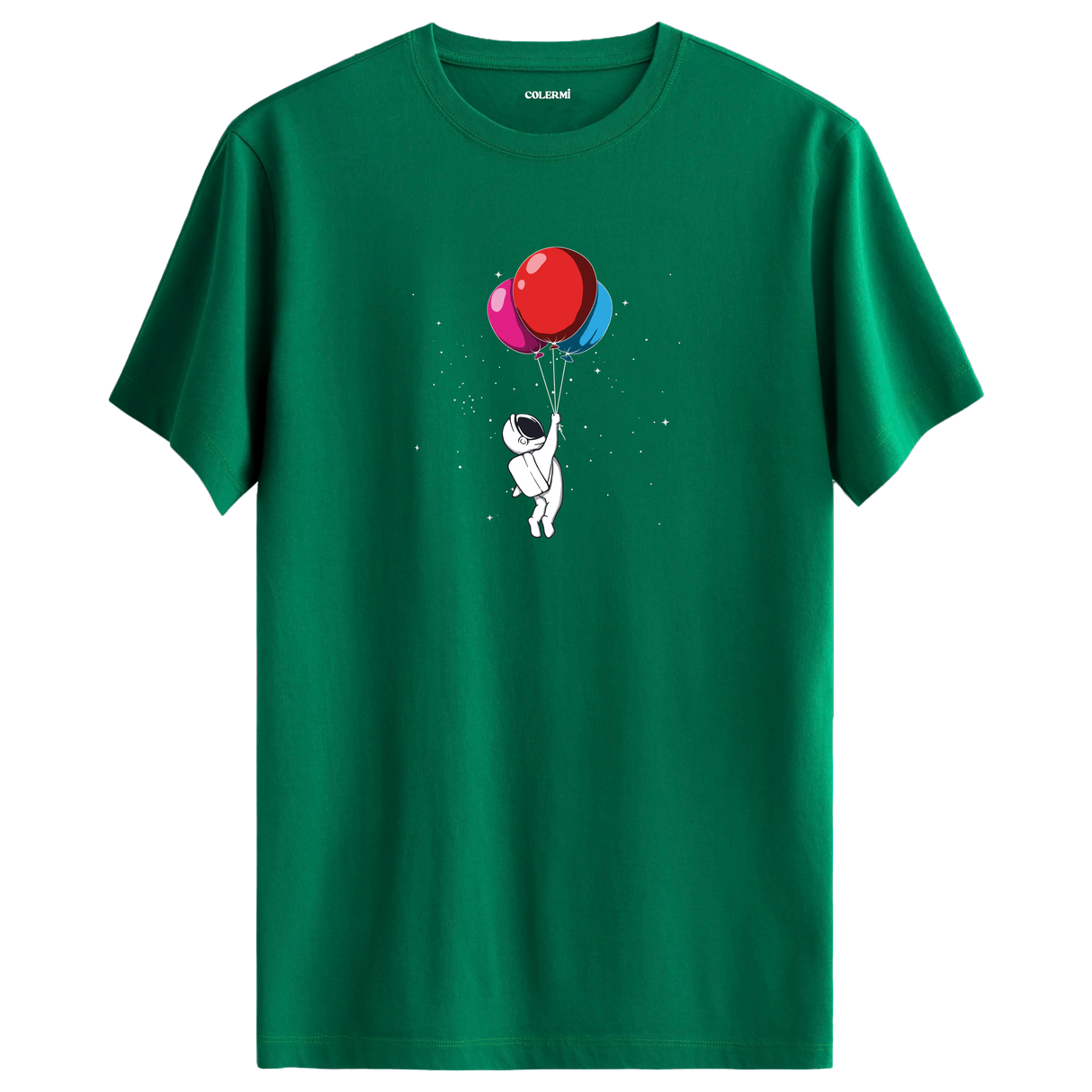 Balloon Explorer - Space-Themed Crew Neck T-Shirt