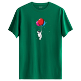 Balloon Explorer - Space-Themed Crew Neck T-Shirt