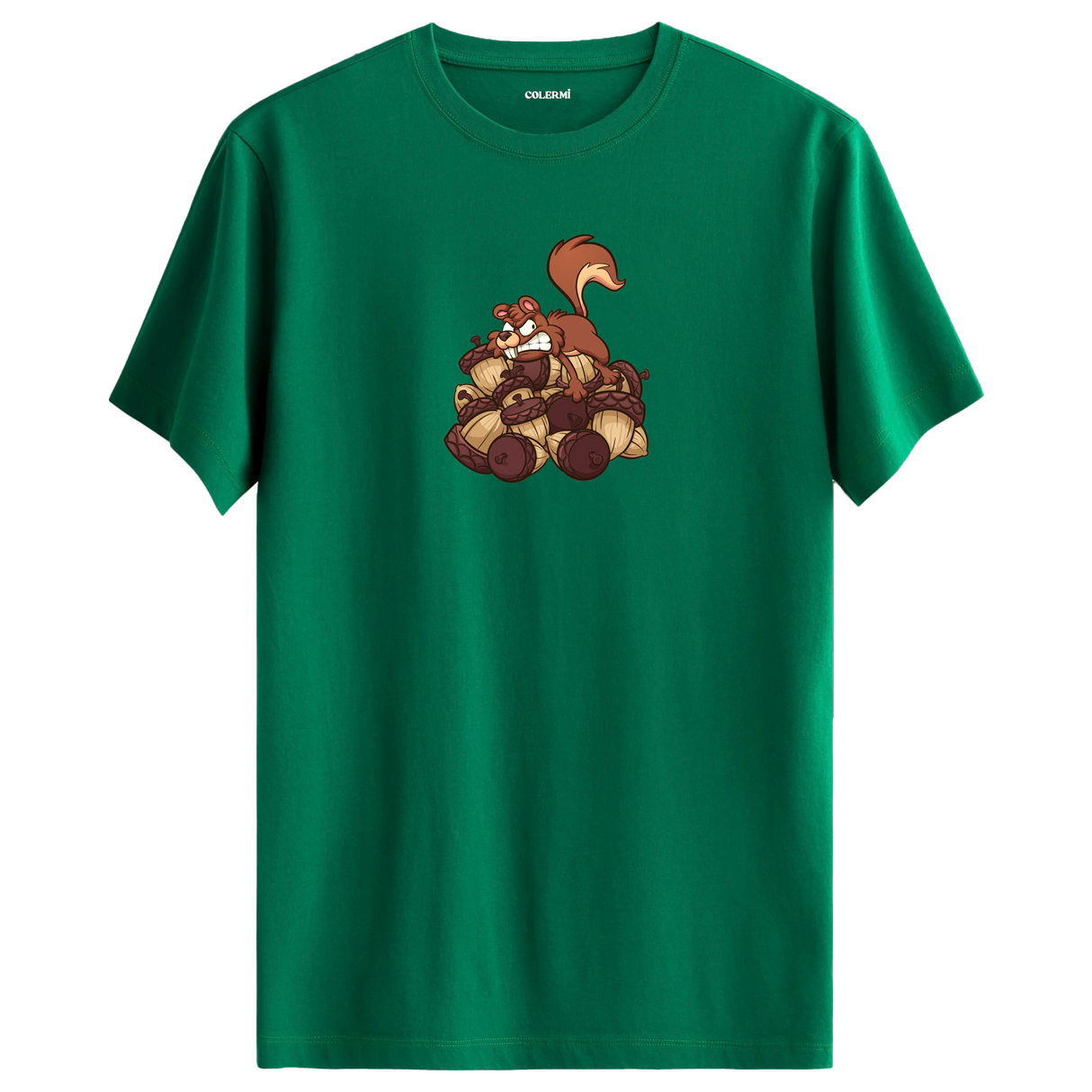 Nut Hoarder Squirrel Crew Neck T-Shirt
