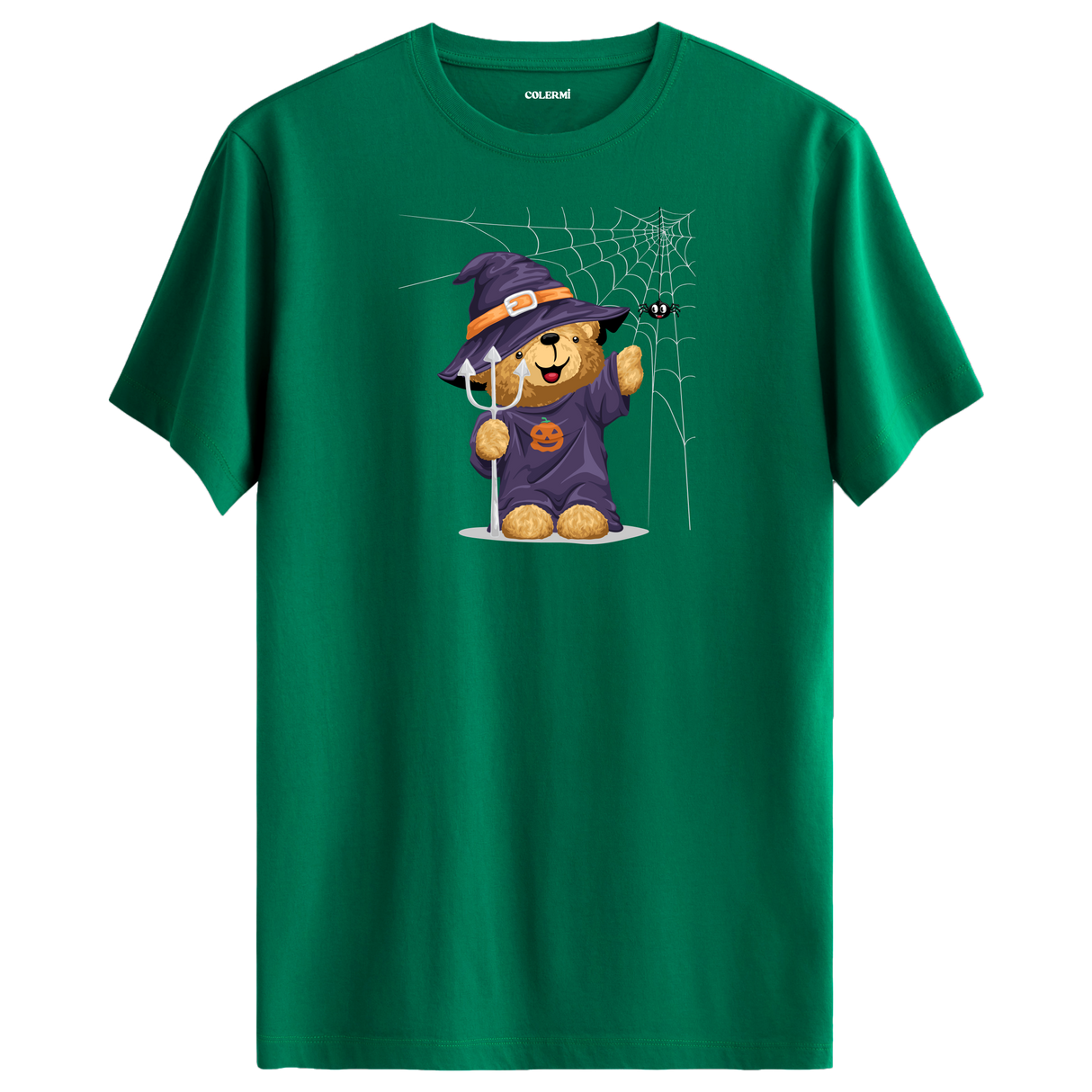 Witch Bear Graphic T-Shirt - Cute Halloween Design, Spooky Fun