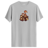 Nut Hoarder Squirrel Crew Neck T-Shirt