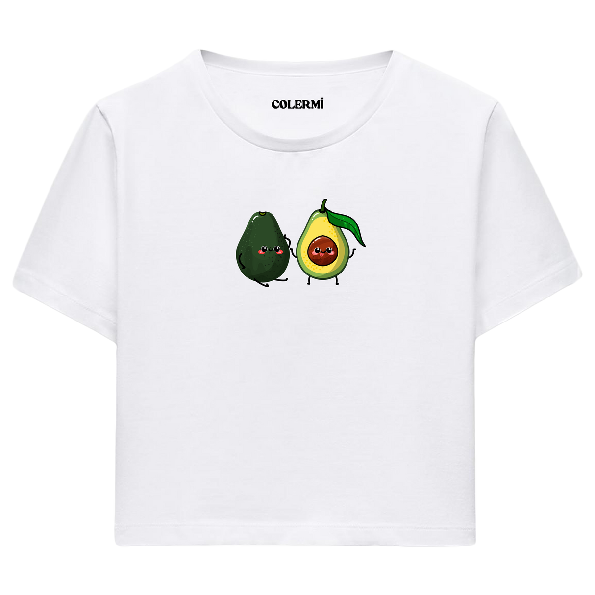 Colermi Kadın Crop Top Tişört -  Avokado