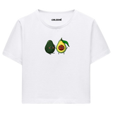Colermi Kadın Crop Top Tişört -  Avokado