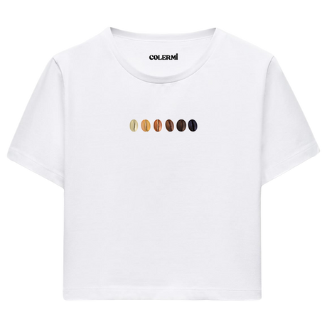 Crop T-Shirt - Kahve Tonları