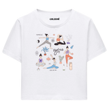 Yoga Crop T-Shirt - Yoga Günü Temalı Crop T-Shirt