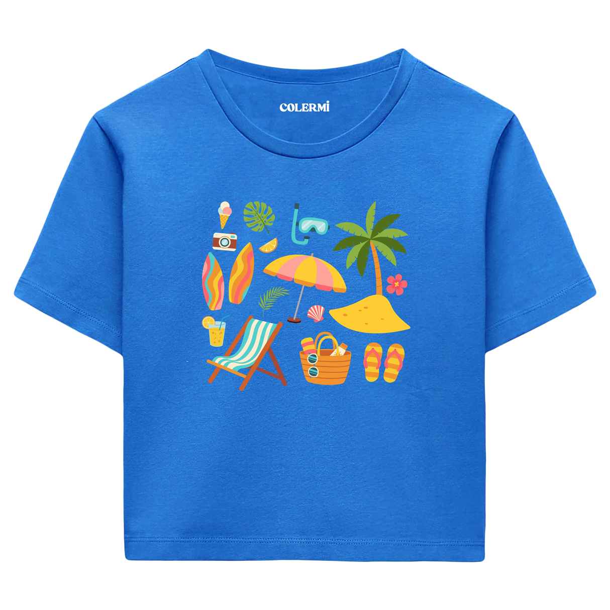 Crop T-Shirt - Tropik Plaj