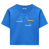 Yoga Crop T-Shirt - Sevimli Kedinin Yoga Zamanı