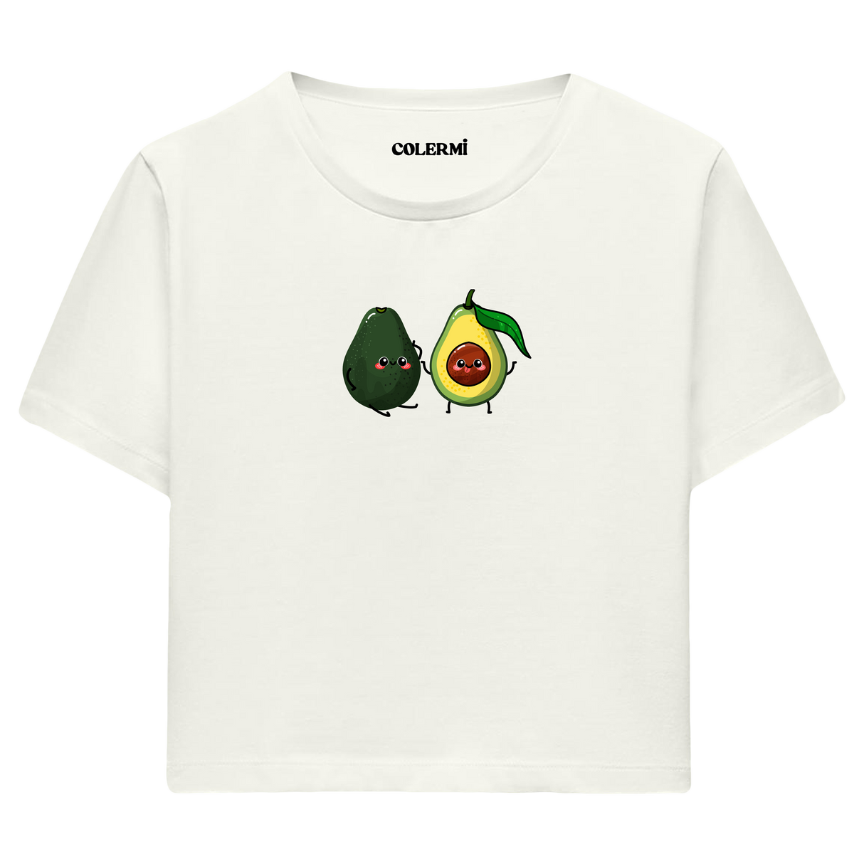 Colermi Kadın Crop Top Tişört -  Avokado