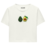 Colermi Kadın Crop Top Tişört -  Avokado