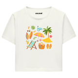 Crop T-Shirt - Tropik Plaj