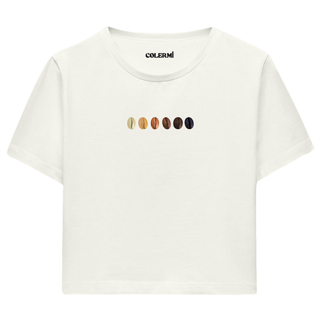 Crop T-Shirt - Kahve Tonları